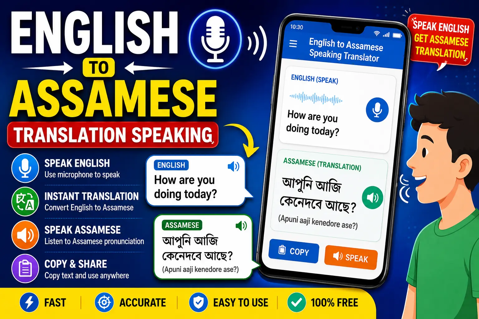 English to Assamese translation speaking