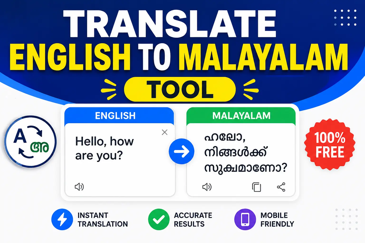 Translate English to Malayalam